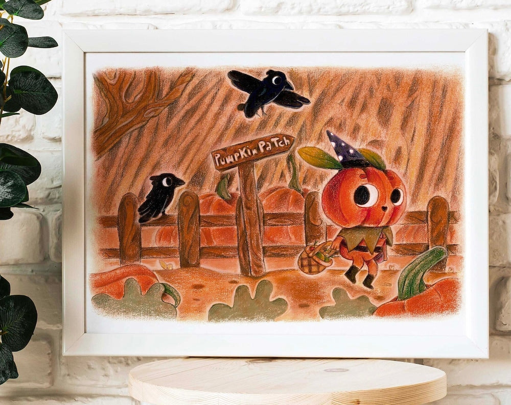 Pumpkin Patch A4 Fine Art Print